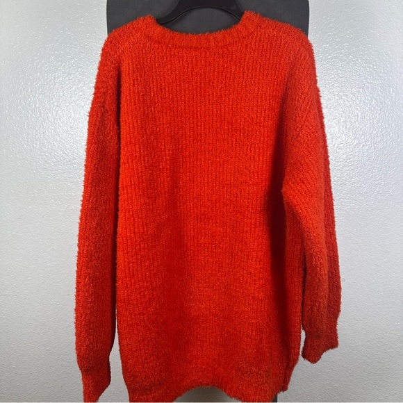 Future‎ Collective | Vibrant Red Women's Crew Neck Sweater - Picture 5 of 7